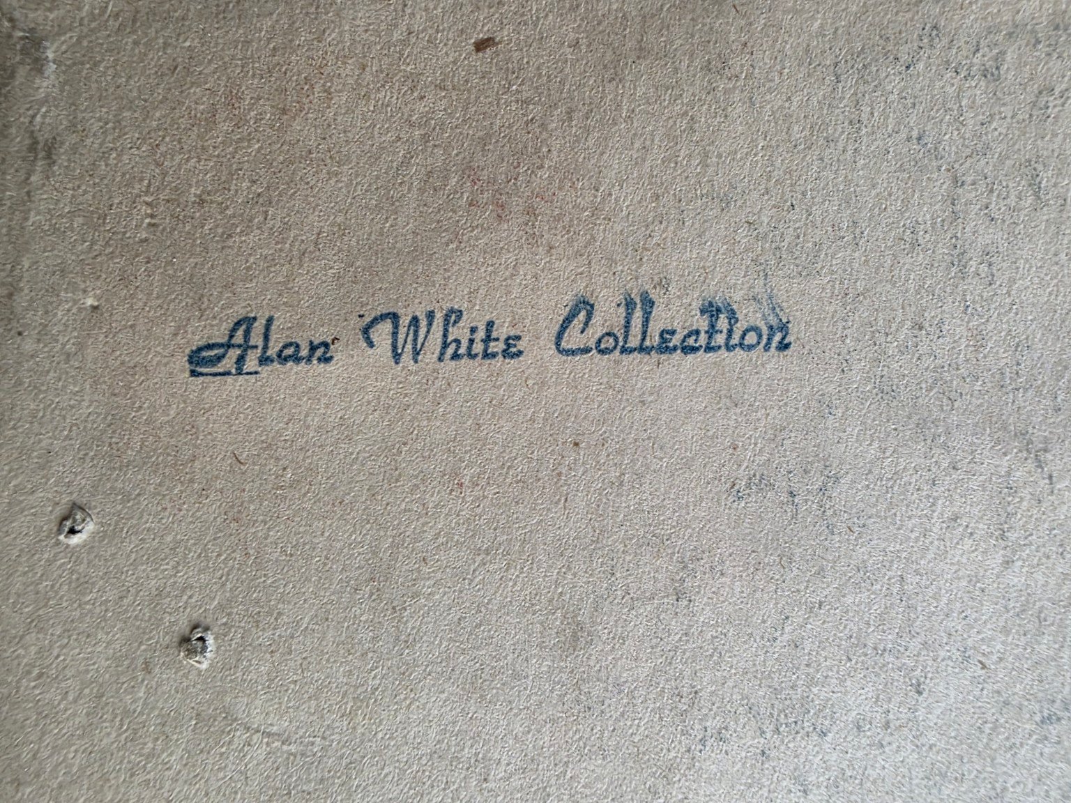 Alan White Collection — Provenance Marker