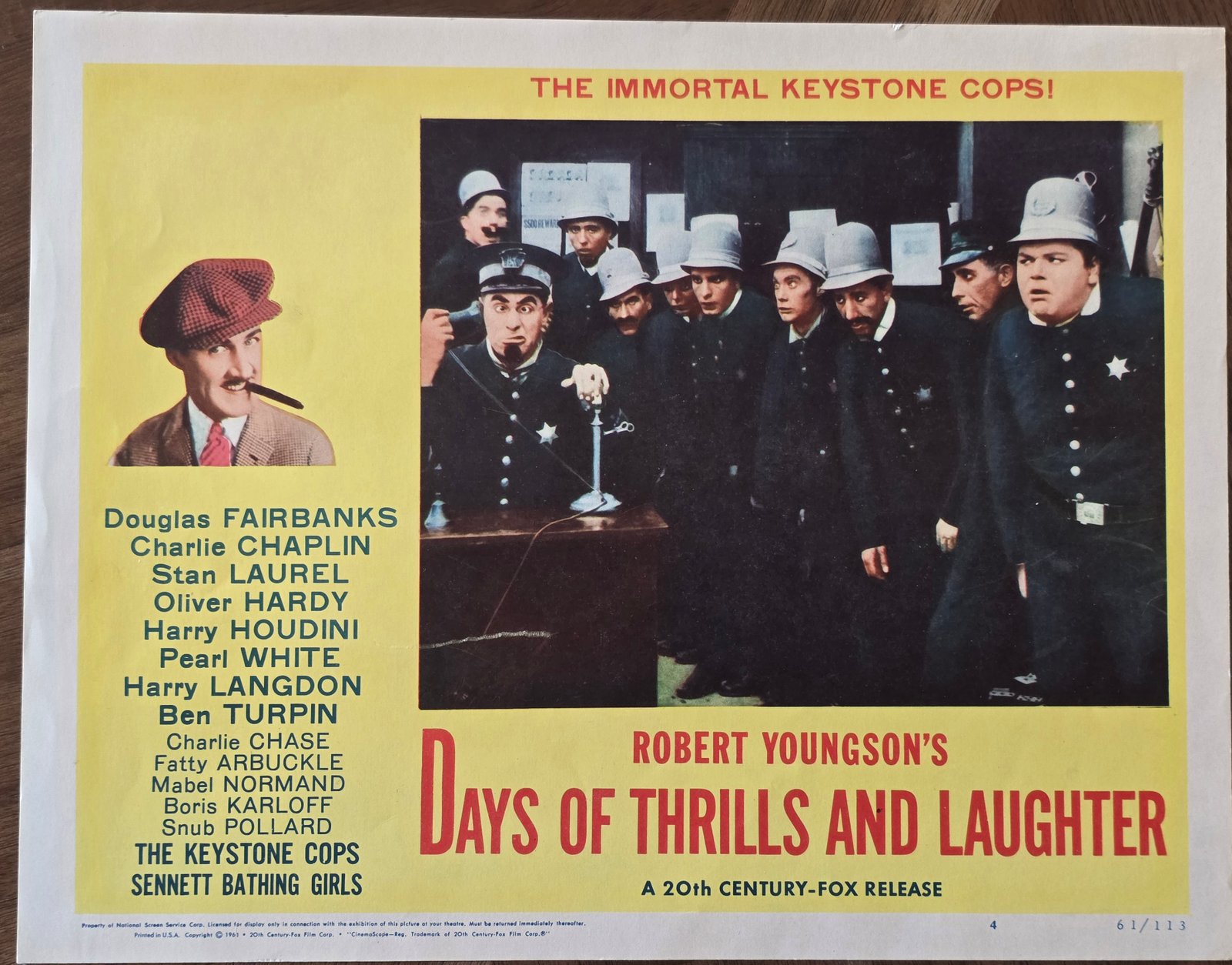 Days of Thrills and Laughter lobby card